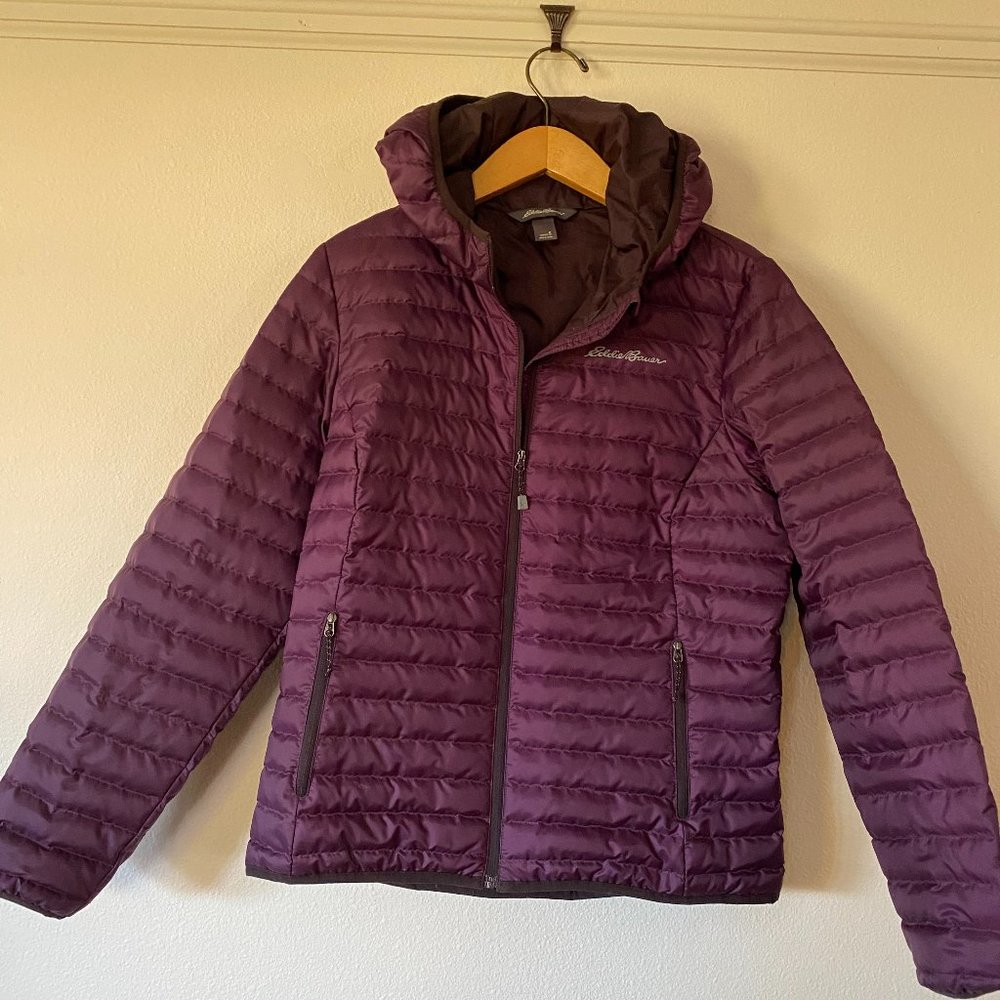 Eddie Bauer, micro down hooded jacket Size Small (6-8)